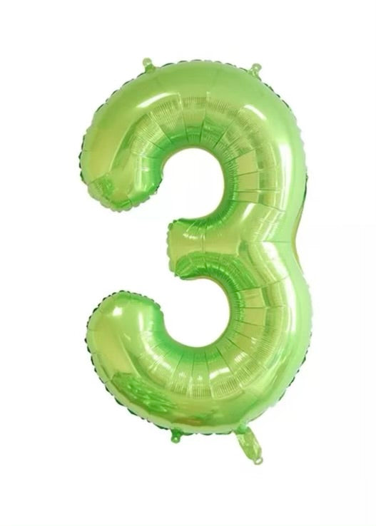Number Balloon 3 Green 32"