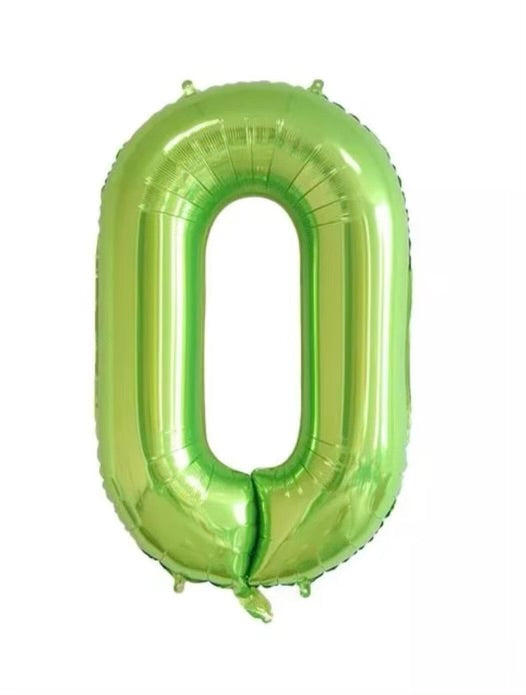 Number Balloon 0 Green 32"