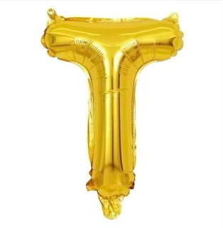 Letter balloon "T" 16" Gold