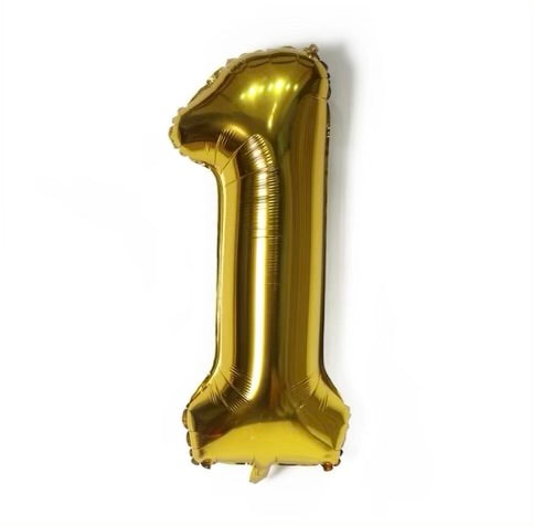 Number Balloon 1 Gold 32"
