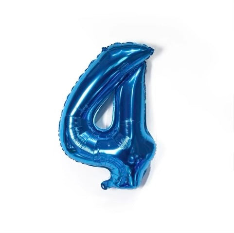 Number Balloon 4 Blue  32"