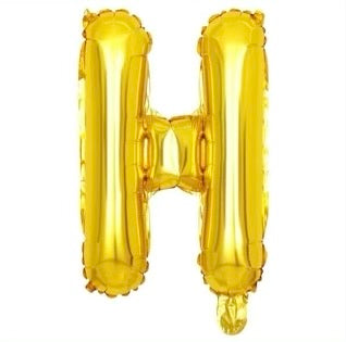 Letter balloon "H" 16" Gold