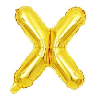 Letter balloon "X" 16" Gold