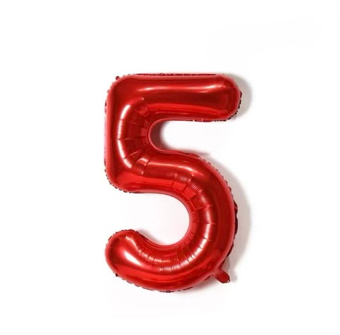 Number Balloon 5 Red 32"