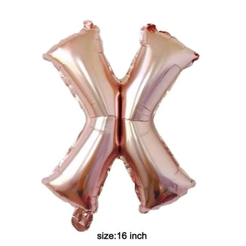 Letter balloon "X" 16" rose gold