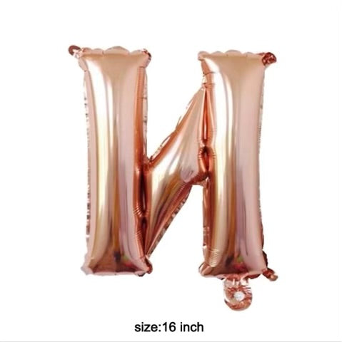 Letter balloon "N" 16" rose gold