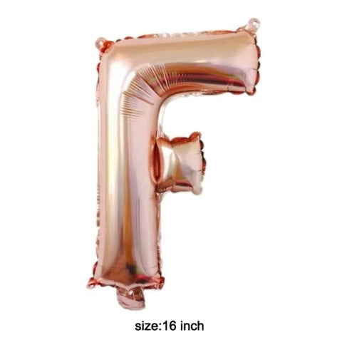 Letter balloon "F" 16" rose gold