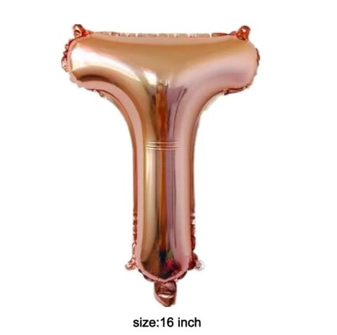 Letter balloon "T" 16" rose gold
