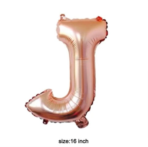 Letter balloon "J" 16" rose gold