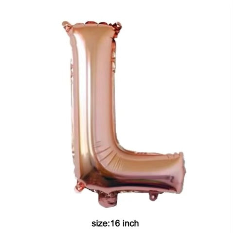 Letter balloon "L" 16" rose gold