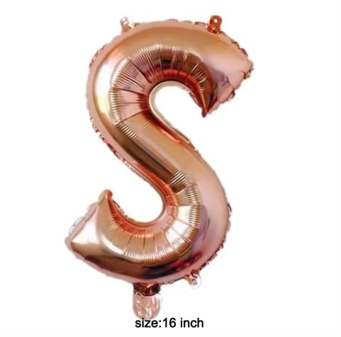 Letter balloon "S" 16" rose gold