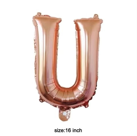 Letter balloon "U" 16" rose gold