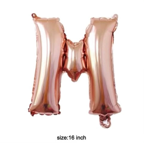 Letter balloon "M" 16" rose gold