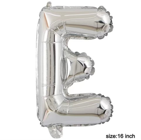 Letter balloon "E" 16" Silver