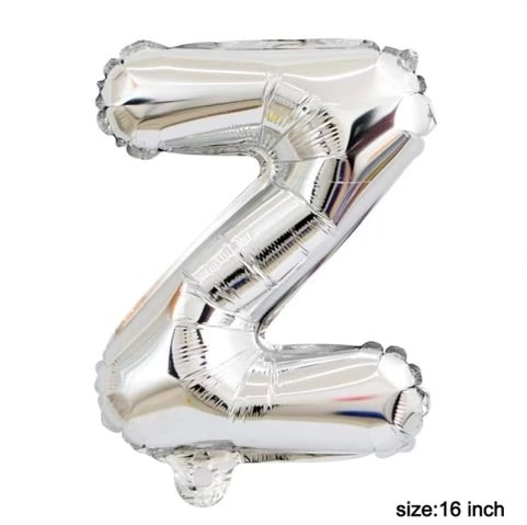 Letter balloon "Z" 16" Silver